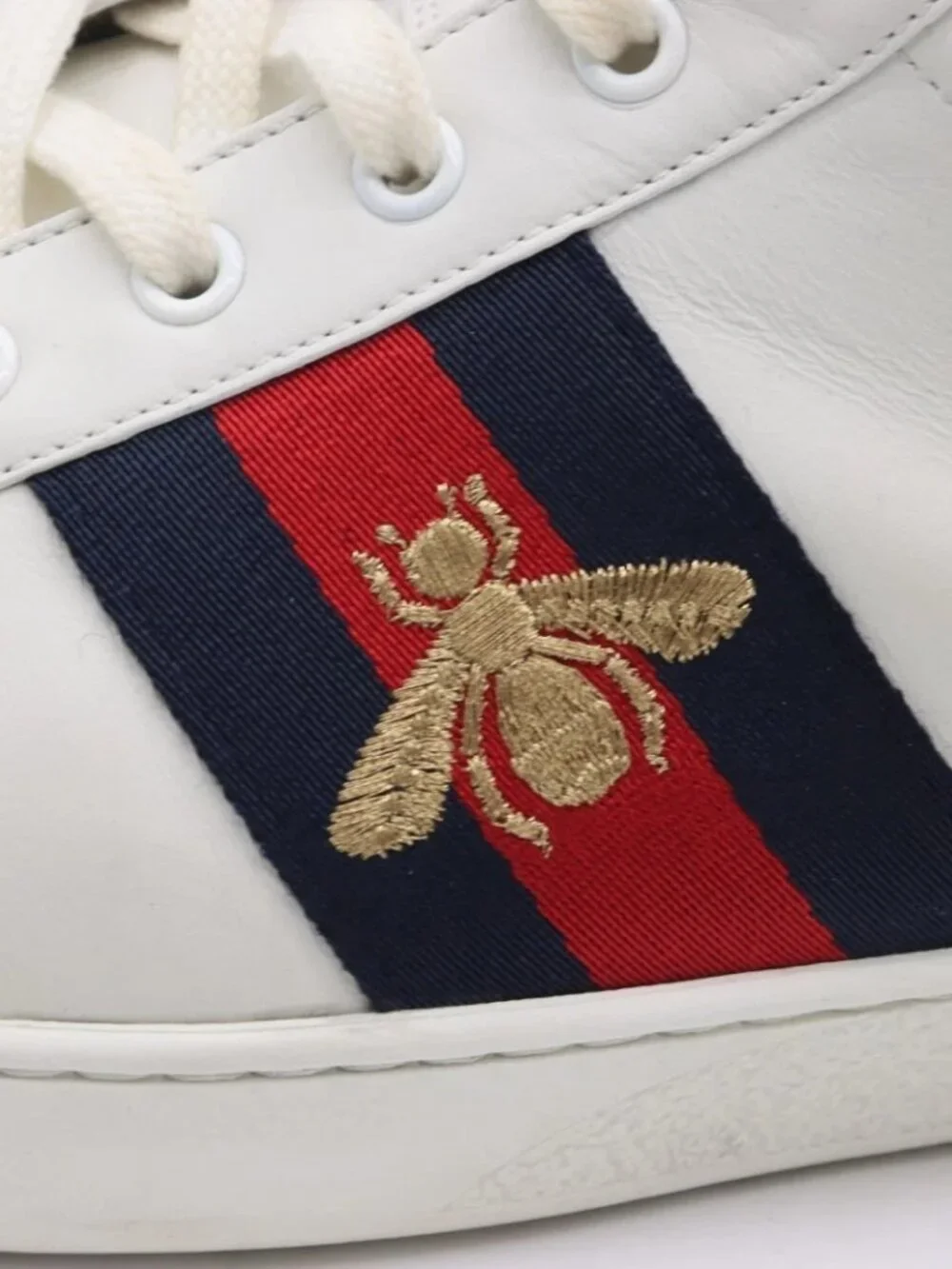 Gucci Men’s Ace Bee High Top Sneakers 501803 - Size G 12.5 / US 13/ EU 46.5